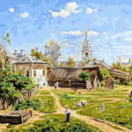 Malowanie po numerach «Wasilij Polenow. Moskiewski dworek»