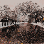 Malowanie po numerach «Vilho Lampi. Rzeka w Limince»