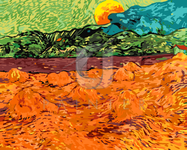 Malowanie po numerach Malowanie po numerach «Vincent van Gogh. Pejzaż wieczorny ze wschodzącym księżycem» фото