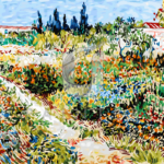 Malowanie po numerach «Vincent van Gogh. Kwitnący ogród ze ścieżką»