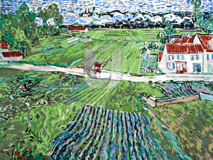 Malowanie po numerach Malowanie po numerach «Vincent van Gogh. Droga w Auvers po deszczu» фото