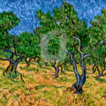 Malowanie po numerach «Vincent van Gogh. Gaj oliwny II»