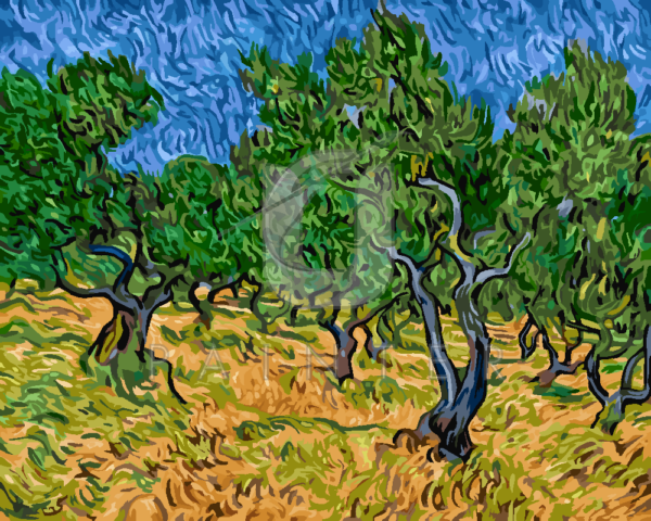 Malowanie po numerach Malowanie po numerach «Vincent van Gogh. Gaj oliwny II»