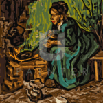 Malowanie po numerach «Vincent van Gogh. Chłopka gotująca przy kominku»