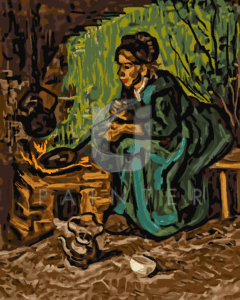 Malowanie po numerach «Vincent van Gogh. Chłopka gotująca przy kominku»