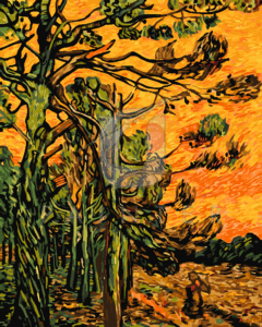 Malowanie po numerach «Vincent van Gogh. Sosny na zachodzie słońca»