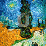 Malowanie po numerach Malowanie po numerach «Vincent van Gogh. Droga z cyprysem i gwiazdą»