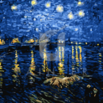Malowanie po numerach Malowanie po numerach «Vincent van Gogh. Gwiaździsta noc nad Rodanem»