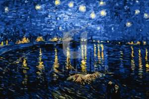 Malowanie po numerach Malowanie po numerach «Vincent van Gogh. Gwiaździsta noc nad Rodanem»