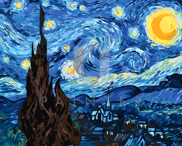 Malowanie po numerach Malowanie po numerach «Vincent van Gogh. Gwiaździsta noc»