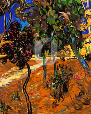 Malowanie po numerach Malowanie po numerach «Vincent van Gogh. Drzewa w ogrodzie szpitala Saint-Paul» фото