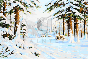 Malowanie po numerach Malowanie po numerach «Walter Moras. Las w śniegu» фото