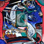 Malowanie po numerach Malowanie po numerach «Wassily Kandinsky. Amazonka w górach»