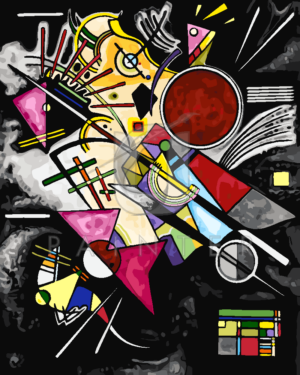 Malowanie po numerach Malowanie po numerach «Wassily Kandinsky. Czarny akompaniament» фото