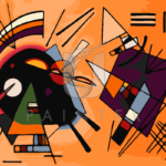 Malowanie po numerach Malowanie po numerach «Wassily Kandinsky. Czarny i fioletowy»