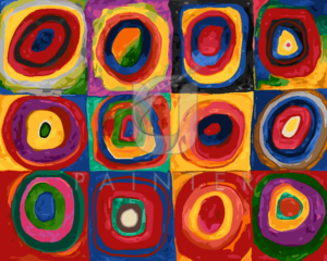 Malowanie po numerach Malowanie po numerach «Wassily Kandinsky. Studium koloru. Kwadraty z koncentrycznymi okręgami»