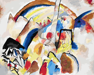 Malowanie po numerach Malowanie po numerach «Wassily Kandinsky. Krajobraz z czerwonymi plamami» фото