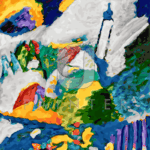 Malowanie po numerach «Wassily Kandinsky. Murnau z kościołem I (1910)»