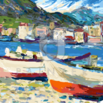 Malowanie po numerach Malowanie po numerach «Wassily Kandinsky. Łodzie w Rapallo»