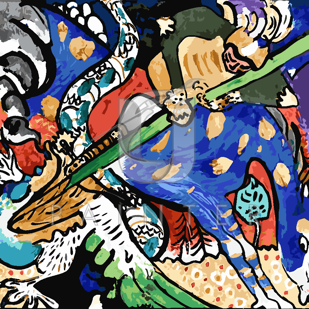 Malowanie po numerach Malowanie po numerach «Wassily Kandinsky. Święty Jerzy w walce ze smokiem» фото