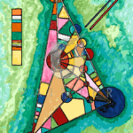 Malowanie po numerach «Wassily Kandinsky. Kolory w trójkącie»