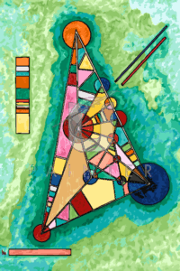 Malowanie po numerach «Wassily Kandinsky. Kolory w trójkącie»