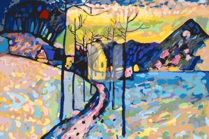 Malowanie po numerach Malowanie po numerach «Wassily Kandinsky. Zimowy krajobraz» фото