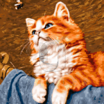 Malowanie po numerach «Wilhelm Schwar. Kot i mucha»