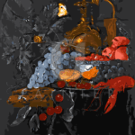 Malowanie po numerach «Willem van Aelst. Martwa natura z winogronami