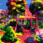 Malowanie po numerach «William Glackens. Ogród w Hartford»