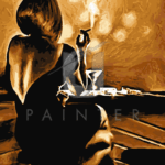 Malowanie po numerach «Kobieta z papierosem»