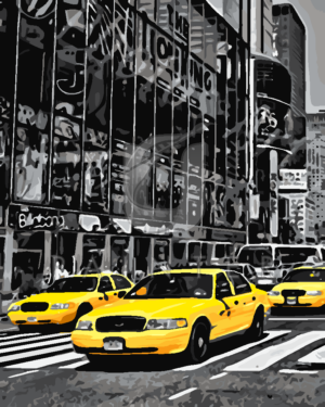 Malowanie po numerach Malowanie po numerach «Żółta taksówka w Nowym Jorku» фото